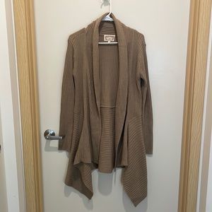 Long tan cardigan